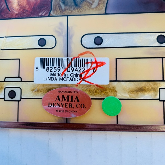 Amia Linda McFadden Sun Catcher Welcome Sign Horses Equestrian Stain Glass - Picture 14 of 14